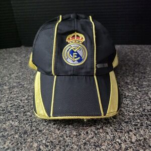Real Madrid Men's Baseball Hat Black Gold Adjustable Climadri Official Futbol